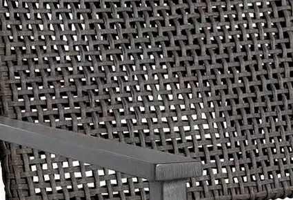 Sleek lines and open weave design.