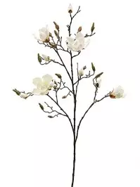 Aldik Home's Realistic Silk Flowers - Magnolia Spray