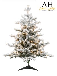 Aldik Home's Premium Artificial Christmas Trees - Snowy Taos Fir LED 3 FT Warm White