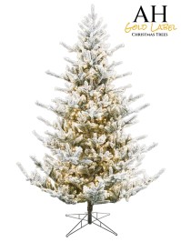 Aldik Home's Premium Artificial Christmas Trees - Snowy Telluride 9 FT With Warm White Lights