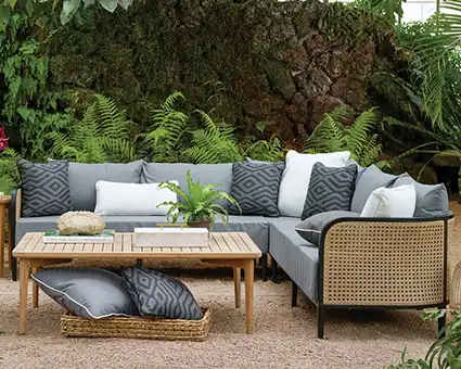 Available in deep seating pieces such as Sofa, Lounge Chair, Swivel Rocker, and Sectional
