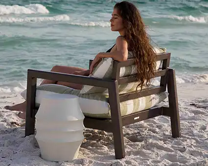Bask in the beautiful Los Angeles weather in comfort with help from a Monterey Aluminum Lounge Chair.
