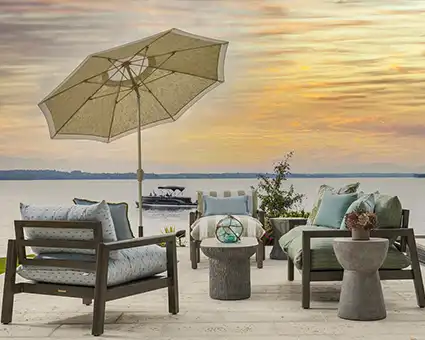 Available in full-length Sofa, Loveseat, and Lounge Chair, Monterey Aluminum is a stunning and versatile outdoor furniture collection.