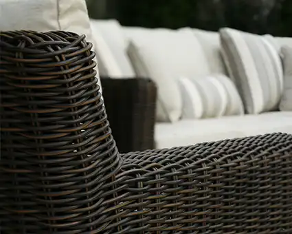 Featuring the most UV protection in any resin wicker patio furniture on the market, Rustic Woven is available in two gorgeous finishes.