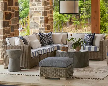 Build the sectional of your dreams piece by piece, making it possible to get the exact shape and size your patio needs.